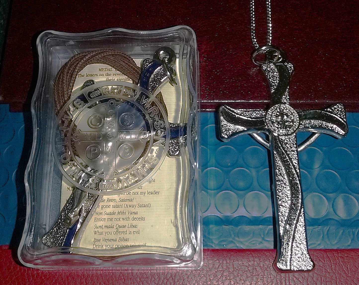 St. BENEDICT Bluewave Crucifix Pendant - 20% OFF - SAVE $7.50