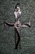 Load image into Gallery viewer, St. Benedict Bluewave Crucifix Pendant