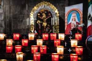 Votive Candles in church November