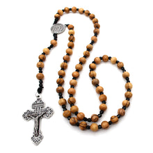 Load image into Gallery viewer, InHeartland Pardon Crucifix Rosary - Black Cord Rosary